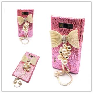 Multi Choice Bling Shiny Case White Bow Cover for LG Optimus L7 P700 P705 Cool