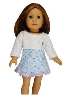 A Snowy Owl Dress Fits 18'' American Girl Doll Clothes Outfit A061W