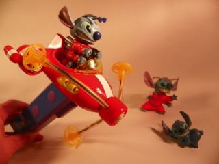 Disney Lilo Stitch Lot 3 Stitch Toys Figures Bobble Head Space SHIP B33U848