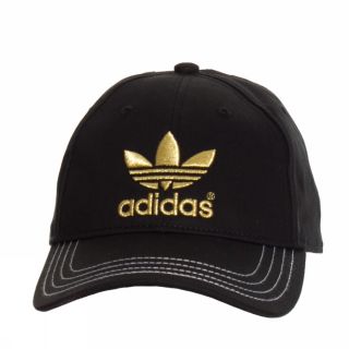 Adidas AC Classic Cap OSFM Black Gold Hat Mens Womens New