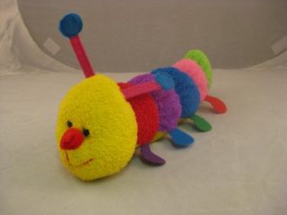 Rainbow Caterpillar Plush Stuffed Animal Toy Bug 7P21 Red Green Blue Purple Pink