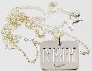 Tiffany Sterling 925 Silver 2011 Nike Women's Marathon Pendant Necklace 17 75"