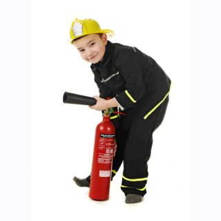Boys Kids Fireman Fancy Dress Halloween Costume Includes Helmet Like Fireman Sam