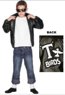 Kid Boys Grease T Bird Fancy Dress Costume Jacket Medium 7 9 Years