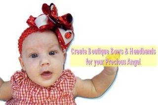 Create Your Own Hair Bows How to Make Boutique Hair Bow Headband Instructions