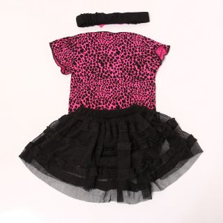 3pcs Girl Baby Newborn Romper Bodysuit Tutu Skirt Headband Set Outfit Clothes