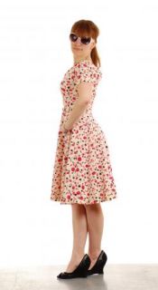 Vintage Women's Day Dress Full Skirt Lucy 50s Pinup Floral Tea Party Cute Spring