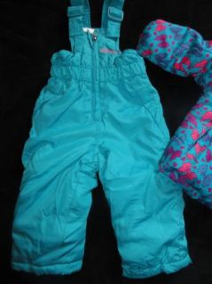 Weatherproof Baby Toddler Girls 2 PC Snowsuit Bibs Pants Jacket 12M