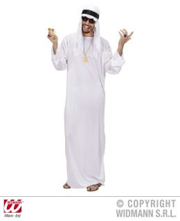 Arab Sheik L Tunic Headdress Fancy Dress Costume Party Novelty Outfit Large