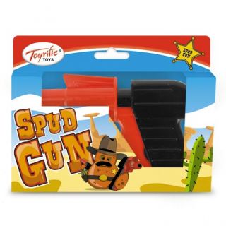 Kids Plastic Potato Spud Gun Classic Retro Boys Toy New