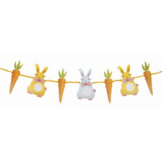 Springtime Easter Themed Bunny Rabbit Carrot Bunting Banner Party Decoration