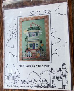 Counted Cross Stitch House on Attic Street Mosey N Me