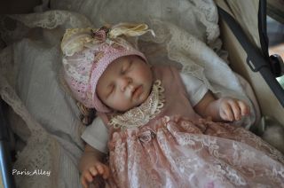 Rose Biscotti French Lace Dress Hat 4 Reborn Baby Doll