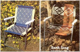 Macrame Cording Lawn Chairs 14 Southwest Designs Pattern Book Chair Footstool