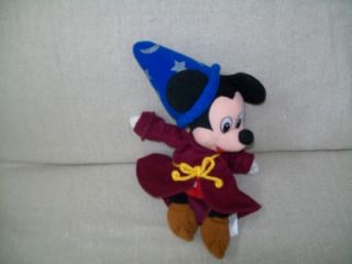Disney Fantasia Mickey Sorcerer Bean Bag Plush RARE Felt Material