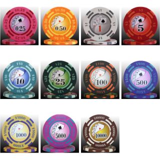 100pcs 14g Yin Yang Casino Table Poker Chips $25