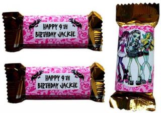 Personalized Candy Bar Wrappers Favors Monster High Birthday Party Supplies