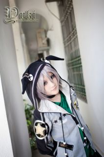 Amnesia Orion Cosplay Costume Short Silver Gray Wig Party Fashion coser Hair