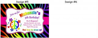 Zebra Print Minnie Mouse Pink Purple Birthday Party Invitations Supplies Favors