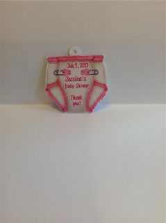 Baby Shower Favor Tags Diaper Shaped Super Cute Qty 30 to 100