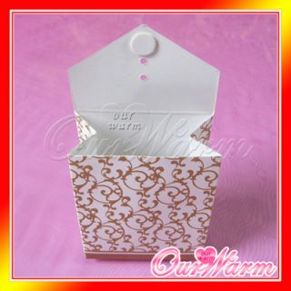 50 Gold Wedding Party Candy Bombonier Gift Favor Boxes