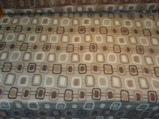 Party Line Sand Brown White Gray Modern Design Upholstery Fabric BTY