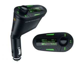 Car Kit  Player Wireless FM Transmitter Modulator USB SD MMC LCD Green Light