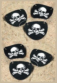 1 PK 12 Felt Pirate Party Eye Patches Gift Favors Eyepatches