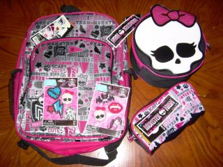Monster High School Lot Backpack Erasers More