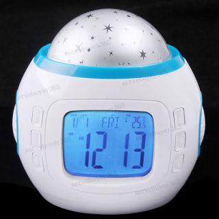 Color Change LED Star Night Light Magic Projection Projector Alarm Table Clock