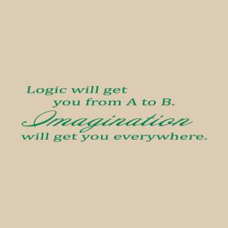 Logic and Imagination Quote Vinyl Wall Art Sticker Decal Decor Transfer QU276