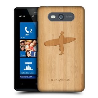Head Case Extreme Sports Surf Wood Design Back Case Cover for Nokia Lumia 820