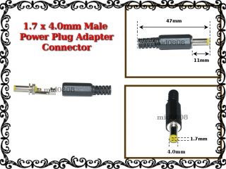 5pcs 1 7 x 4 0mm AC DC Power Male Plug Connector Cable Adapter for Laptop