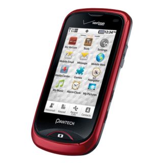 Mint Pantech 8992 Hotshot Verizon Touhscreen Red Sleek Camera Phone 044476818646