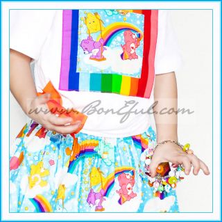 BOOAK Boutique Girl New RTS 3 4 Care Bear Fabric Twirl Skirt Top Birthday Outfit