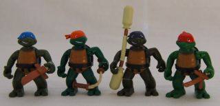 Playmates TMNT 2003 Toddler Turtles Leo Mike Don Raph Loose Complete