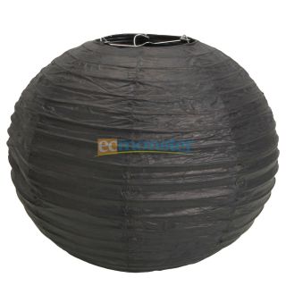 New 12" Black Chinese Paper Lantern Lamps for Wedding Birthday Party Decoration