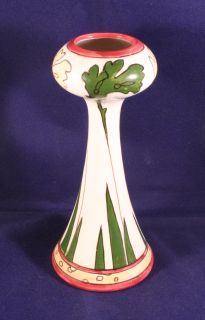 Antique Arts and Crafts Ceramic Single Stem Vase Numbered