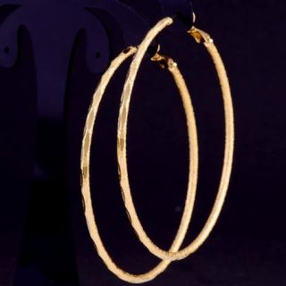 Dazzling Feminine 14k Yellow Gold Filled Big Hoop Earrings Jewelry JE326