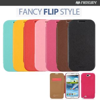 Samsung Galaxy Note 2 II N7100 Mercury Fancy Flip Diary Wallet Case Cover Casing