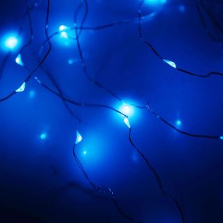 4 5V 2M 20LEDS Blue Battery Operated Mini LED Copper Wire Fairy Christmas Lights