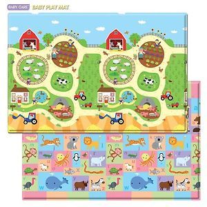 Baby Care Play Mat Busy Farm Large Child Floor Blanket Pad About 4 5 x 6 Ft