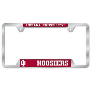 Indiana University License Plate Frame NCAA Hoosiers Heavy Chrome Metal