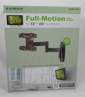 New Sanus Accents Full Motion Wall Mount SAN213 B1 13" 26" Flat Panel TVs
