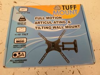 Tuff Mount TV Mount A2016 Articulating Full Motion Mount $80 Value