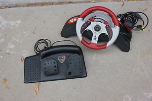 Mad Catz MC2 Racing Wheel and Pedals Universal Controller for PS2 Xbox GameCube