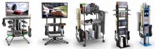 Video Game Storage Rack w TV Stand Mount Up to 42" LCD LED TV New