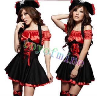 Halloween Costume Party Dress Pirate Clothes Cosplay Dresses for Women Uniform