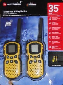 New Motorola Talkabout 2 Way Radios MS350R Waterproof FRS GMRS Walkie Talkie