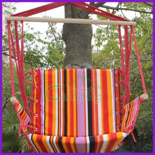 Outdoor Camping Hammock Canvas Air Sky Swing Chair Hanging Big Stripes Colorful